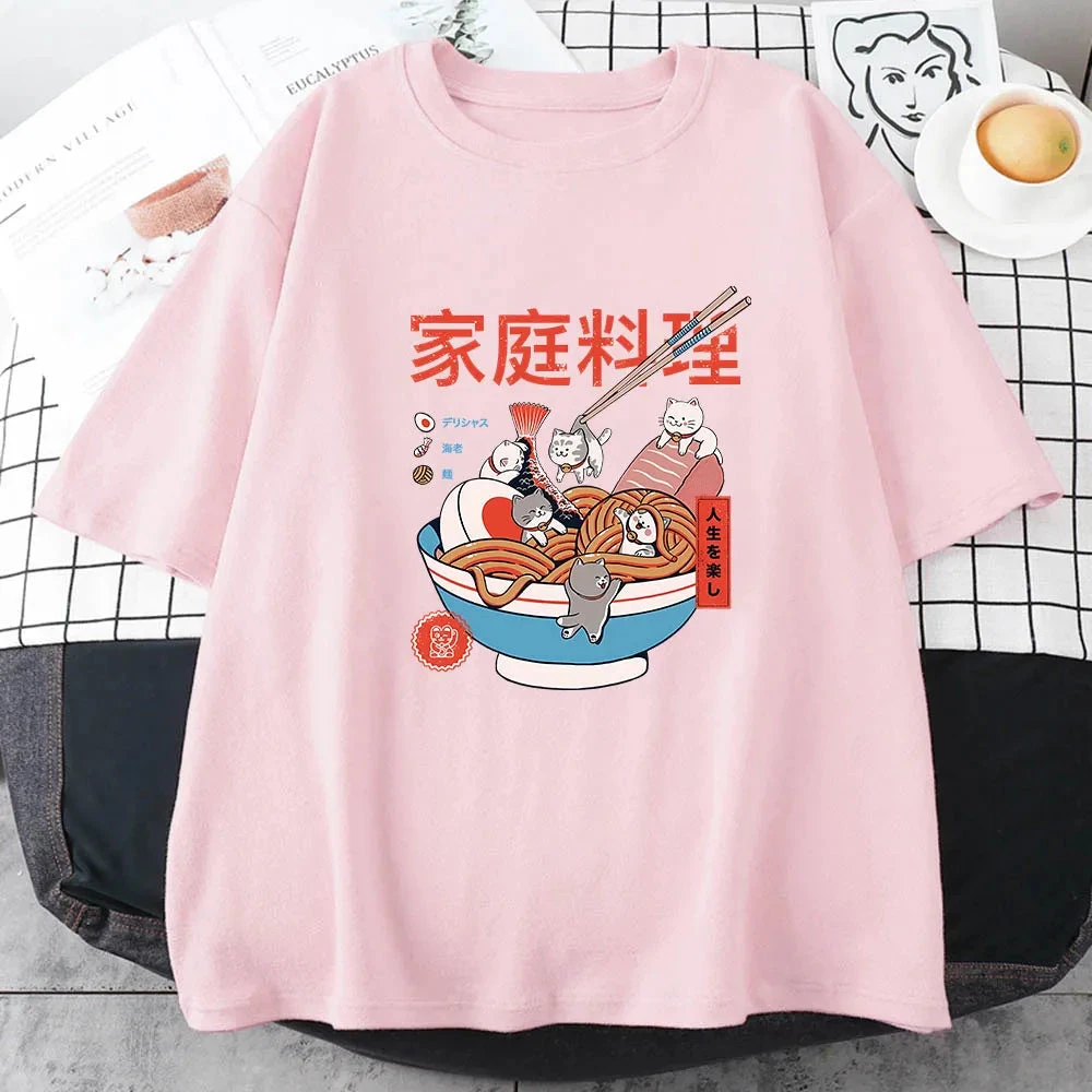 Apparel Mini Cats Ramen Women's Cotton Tee 20 Apparel Mini Cats Ramen Women's Cotton Tee - Image 18