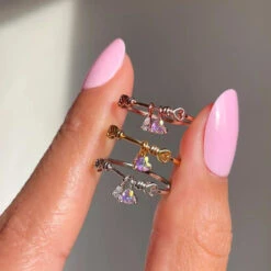 Mini Love Heart Adjustable Ring -Kawaii Store kawaiies plushies plush softtoy mini love heart adjustable ring new ring 216074