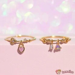 Mini Love Heart Adjustable Ring -Kawaii Store kawaiies plushies plush softtoy mini love heart adjustable ring new ring 222157