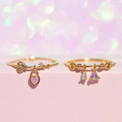 Mini Love Heart Adjustable Ring -Kawaii Store kawaiies plushies plush softtoy mini love heart adjustable ring new ring 974400