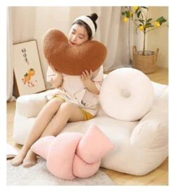 Minimalist Shapes Moon Ball Pillow Plushies -Kawaii Store kawaiies plushies plush softtoy minimalist shapes moon ball pillow plushies soft toy 814030