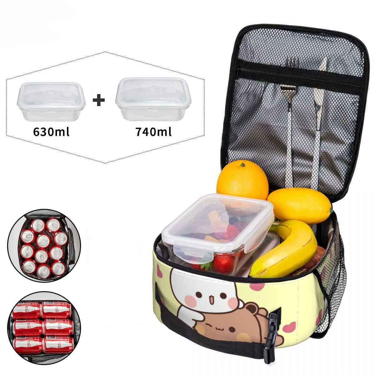 Mocha And Tofu Panda Bear Cuddle Love Lunch Bags 8 Mocha And Tofu Panda Bear Cuddle Love Lunch Bags - Image 6