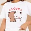 Apparel Mocha And Tofu Panda Bear Love Tee -Kawaii Store kawaiies plushies plush softtoy mocha and tofu panda bear love tee apparel 934392