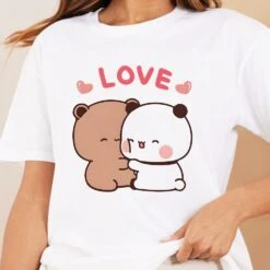 Apparel Mocha And Tofu Panda Bear Love Tee