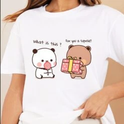 Apparel Mocha And Tofu Panda Bear Surprise Tee -Kawaii Store kawaiies plushies plush softtoy mocha and tofu panda bear surprise tee apparel 810892