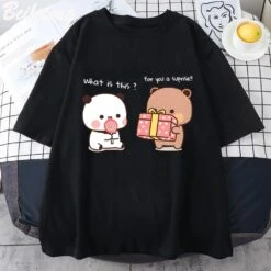 Apparel Mocha And Tofu Panda Bear Surprise Tee -Kawaii Store kawaiies plushies plush softtoy mocha and tofu panda bear surprise tee apparel black xs 967897