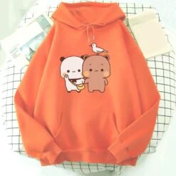 Apparel Mocha & Tofu Bears Seagull Friend Unisex Hoodie -Kawaii Store kawaiies plushies plush softtoy mocha tofu bears seagull friend unisex hoodie hoodies orange xs 451145