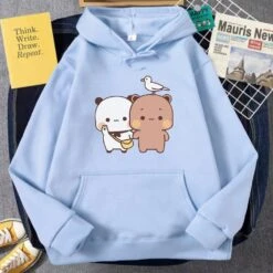 Apparel Mocha & Tofu Bears Seagull Friend Unisex Hoodie -Kawaii Store kawaiies plushies plush softtoy mocha tofu bears seagull friend unisex hoodie hoodies sky blue xs 975018