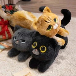 Mochi, Marmie & Midnight – Sleepy Cat Plushies -Kawaii Store kawaiies plushies plush softtoy mochi marmie midnight sleepy cat plushies soft toy 852426