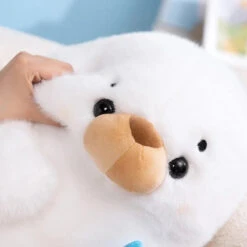 Mochi Seal Plushie With Fish -Kawaii Store kawaiies plushies plush softtoy mochi seal plushie with fish soft toy 380040
