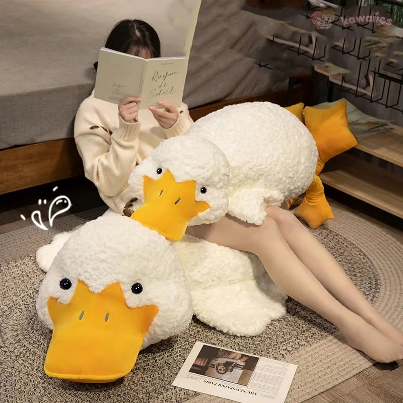 Molly The Giant Fluffy White Duck Plushie 4 Molly The Giant Fluffy White Duck Plushie - Image 2
