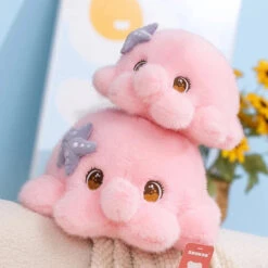 Momo The Blushy Pink Octopus Plush -Kawaii Store kawaiies plushies plush softtoy momo the blushy pink octopus plush soft toy 178289