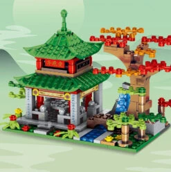 Mountain Pavilion And Sakura View Building Blocks -Kawaii Store kawaiies plushies plush softtoy mountain pavilion and sakura view building blocks build it 277289