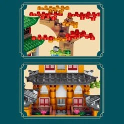 Mountain Pavilion And Sakura View Building Blocks -Kawaii Store kawaiies plushies plush softtoy mountain pavilion and sakura view building blocks build it 708099