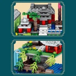 Mountain Pavilion And Sakura View Building Blocks -Kawaii Store kawaiies plushies plush softtoy mountain pavilion and sakura view building blocks build it 840416