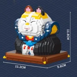 Muscle Lucky Cat & Kimono Outfit Nano Building Blocks -Kawaii Store kawaiies plushies plush softtoy muscle lucky cat kimono outfit nano building blocks build it 232250