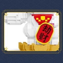 Muscle Lucky Cat & Kimono Outfit Nano Building Blocks -Kawaii Store kawaiies plushies plush softtoy muscle lucky cat kimono outfit nano building blocks build it 489046