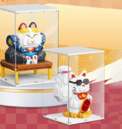 Muscle Lucky Cat & Kimono Outfit Nano Building Blocks -Kawaii Store kawaiies plushies plush softtoy muscle lucky cat kimono outfit nano building blocks build it 552936