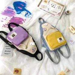 Apparel Myron Bear Colour Block Mini Backpack -Kawaii Store kawaiies plushies plush softtoy myron bear colour block mini backpack apparel 447010