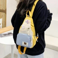 Apparel Myron Bear Colour Block Mini Backpack -Kawaii Store kawaiies plushies plush softtoy myron bear colour block mini backpack apparel 981786