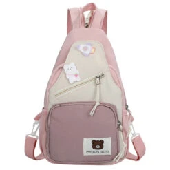 Apparel Myron Bear Colour Block Mini Backpack -Kawaii Store kawaiies plushies plush softtoy myron bear colour block mini backpack apparel pink 917038