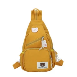 Apparel Myron Bear Colour Block Mini Backpack -Kawaii Store kawaiies plushies plush softtoy myron bear colour block mini backpack apparel plain yellow 844395