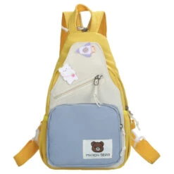 Apparel Myron Bear Colour Block Mini Backpack -Kawaii Store kawaiies plushies plush softtoy myron bear colour block mini backpack apparel yellow 695534