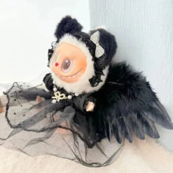 Accessories Mystic White Black Angel Wings Labubu Outfit -Kawaii Store kawaiies plushies plush softtoy mystic white black angel wings labubu outfit accessories 998620