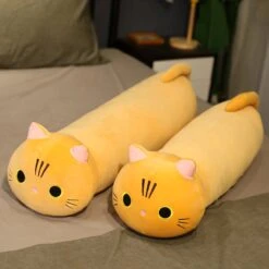 Napping Neko Plushies -Kawaii Store kawaiies plushies plush softtoy napping neko soft toy cheesecake orange 14in 35cm 924456