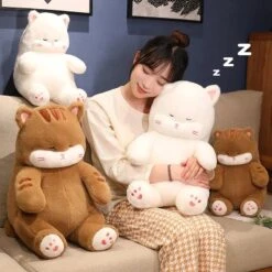 Napping Noodle Cat Plush