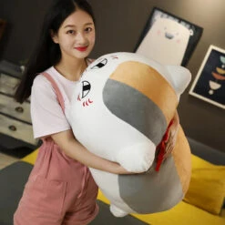 Natsume Yuujinchou Nyanko Cat White Black Plushie -Kawaii Store kawaiies plushies plush softtoy natsume yuujinchou nyanko cat white black plushie soft toy 493501