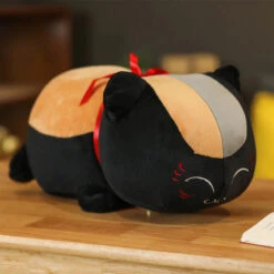 Natsume Yuujinchou Nyanko Cat White Black Plushie -Kawaii Store kawaiies plushies plush softtoy natsume yuujinchou nyanko cat white black plushie soft toy black open 8in 20cm 418460