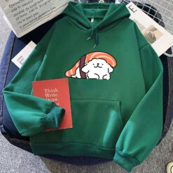 Apparel Nigiri Sushi Luckie The Dog Unisex Hoodie 21 Apparel Nigiri Sushi Luckie The Dog Unisex Hoodie -Kawaii Store kawaiies plushies plush softtoy nigiri sushi luckie the dog unisex hoodie apparel dark green m 295881
