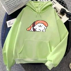 Apparel Nigiri Sushi Luckie The Dog Unisex Hoodie 16 Apparel Nigiri Sushi Luckie The Dog Unisex Hoodie -Kawaii Store kawaiies plushies plush softtoy nigiri sushi luckie the dog unisex hoodie apparel light green xxxl 574584