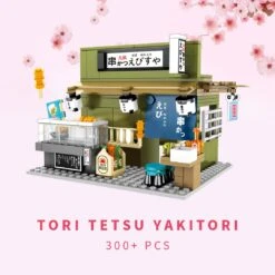 Nippombashi Dori Street Japanese Restaurants Building Sets 36 Nippombashi Dori Street Japanese Restaurants Building Sets -Kawaii Store kawaiies plushies plush softtoy nippombashi dori japanese restaurants new build it tori tetsu yakitori 300pcs 126280