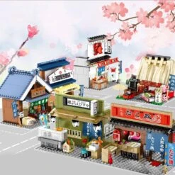 Nippombashi Dori Street Japanese Restaurants Building Sets