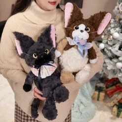 Noirou, Mewsette, And Truffle The Fluffy Cat Plushie Family -Kawaii Store kawaiies plushies plush softtoy noirou mewsette and truffle the fluffy cat plushie family soft toy 693553