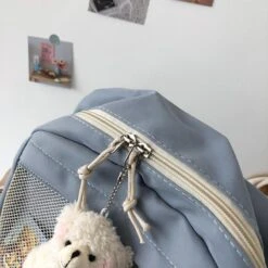 Apparel Nylon Study Besties Backpack -Kawaii Store kawaiies plushies plush softtoy nylon study besties backpack with bear keychain new bags 113824