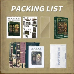 Owl Bookstore Wooden Bookshelf Nook Kit -Kawaii Store kawaiies plushies plush softtoy owl bookstore wooden bookshelf nook kit wooden kit 620979