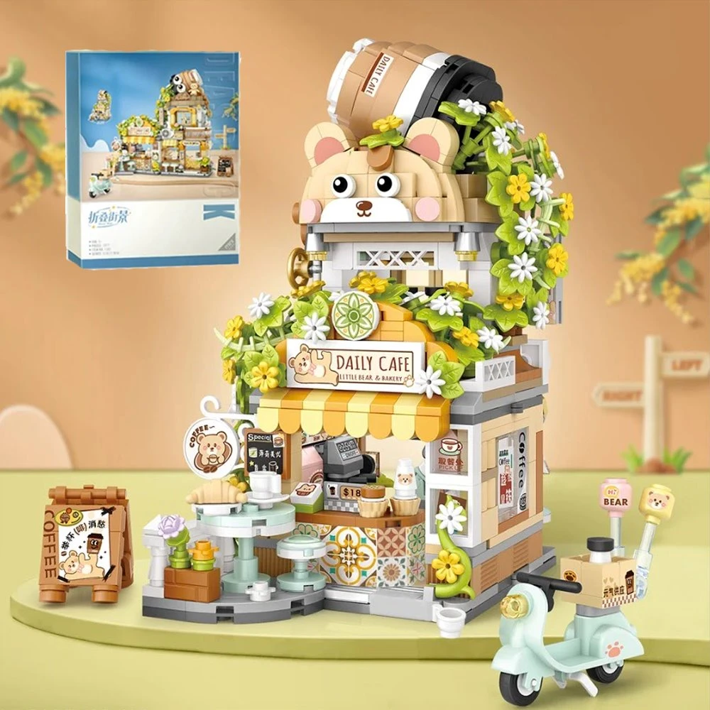 Panda And Brown Bear Tea Cafes Micro Building Set Collection 10 Panda And Brown Bear Tea Cafes Micro Building Set Collection - Image 8