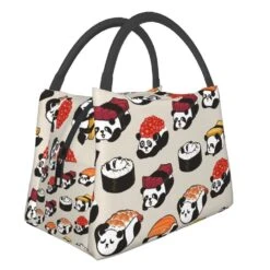 Panda Sushi Japanese Kawaii Lunch Bag -Kawaii Store kawaiies plushies plush softtoy panda sushi japanese kawaii lunch bag bag 994529
