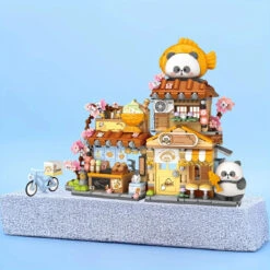 Panda Taiyaki Flower Cafes Foldable Micro Building Set Collection -Kawaii Store kawaiies plushies plush softtoy panda taiyaki flower cafes foldable micro building set collection build it 479467