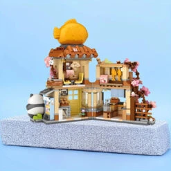 Panda Taiyaki Flower Cafes Foldable Micro Building Set Collection -Kawaii Store kawaiies plushies plush softtoy panda taiyaki flower cafes foldable micro building set collection build it 547001