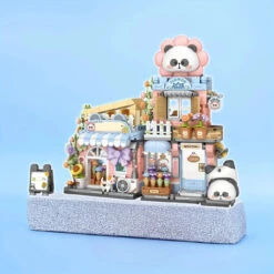 Panda Taiyaki Flower Cafes Foldable Micro Building Set Collection -Kawaii Store kawaiies plushies plush softtoy panda taiyaki flower cafes foldable micro building set collection build it 633310