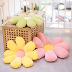 Pastel Daisy Cushion -Kawaii Store kawaiies plushies plush softtoy pastel daisy cushion home decor 303817