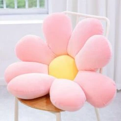 Pastel Daisy Cushion -Kawaii Store kawaiies plushies plush softtoy pastel daisy cushion home decor 50cm pink yellow 717018
