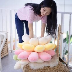 Pastel Daisy Cushion -Kawaii Store kawaiies plushies plush softtoy pastel daisy cushion home decor 609934