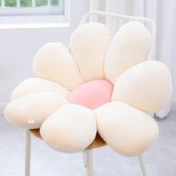 Pastel Daisy Cushion -Kawaii Store kawaiies plushies plush softtoy pastel daisy cushion home decor 60cm white pink 329223