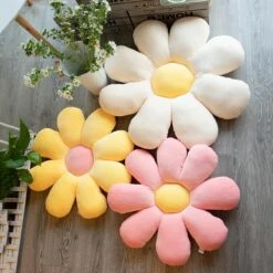 Pastel Daisy Cushion -Kawaii Store kawaiies plushies plush softtoy pastel daisy cushion home decor 631153