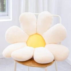 Pastel Daisy Cushion -Kawaii Store kawaiies plushies plush softtoy pastel daisy cushion home decor 80cm white yellow 879074